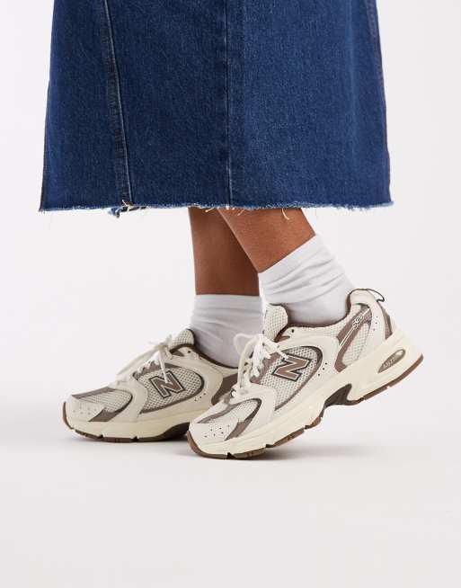 New Balance 530 unisex trainers in off white and beige