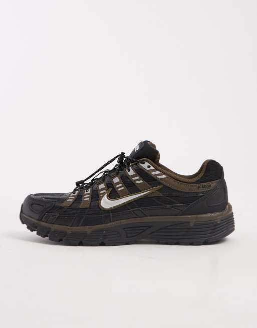 Nike P-6000 Utility trainers with speed lace in black and brown
