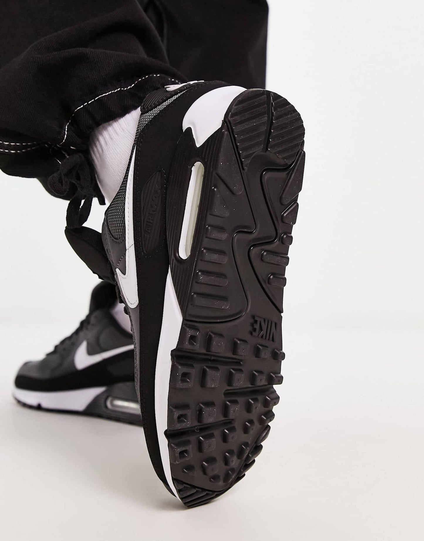 Nike Air Max 90 Recraft trainers in black and white