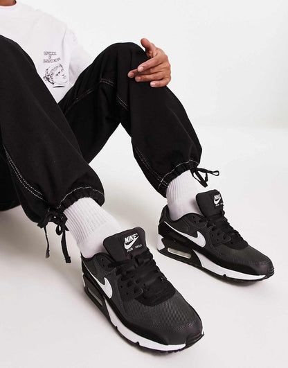 Nike Air Max 90 Recraft trainers in black and white